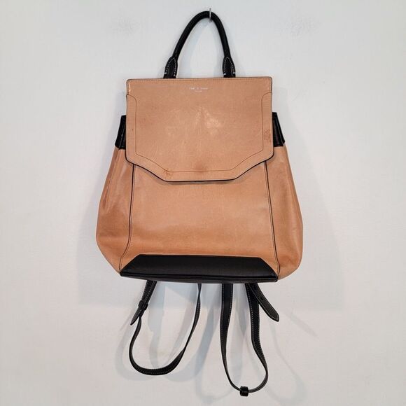 Rag & Bone Women’s Pilot Backpack Camel Brown Black Bag - Picture 1 of 12